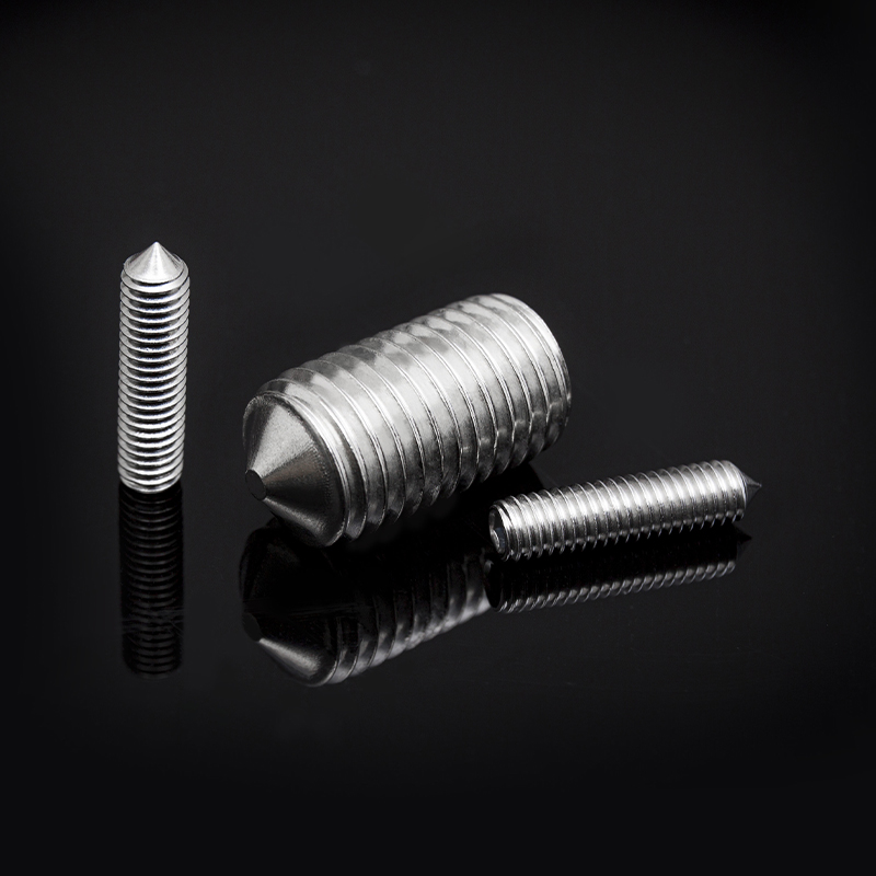 DIN914 Nastavovacie skrutky s vnútorným šesťhranom z nehrdzavejúcej ocele s kužeľovým hrotom DIN914 Nastavovacie skrutky s vnútorným šesťhranom z nehrdzavejúcej ocele s kužeľovým hrotom