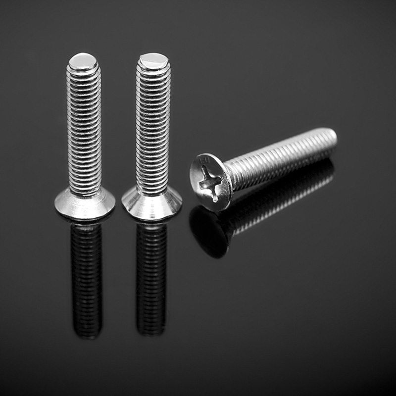 DIN965 90° skrutky s plochou hlavou so zápustnou hlavou s krížovou drážkou typu H